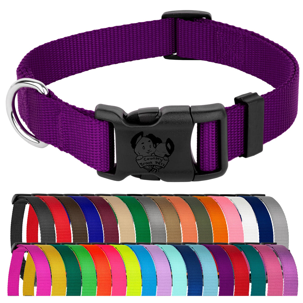 Collar de nylon Country Brook Petz, ajuste 11–13 pulgadas para un uso cómodo diario