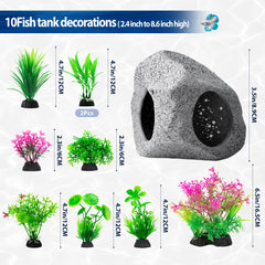 CousDUoBe plantas-acuario 9 unidades aportan color y escondites.