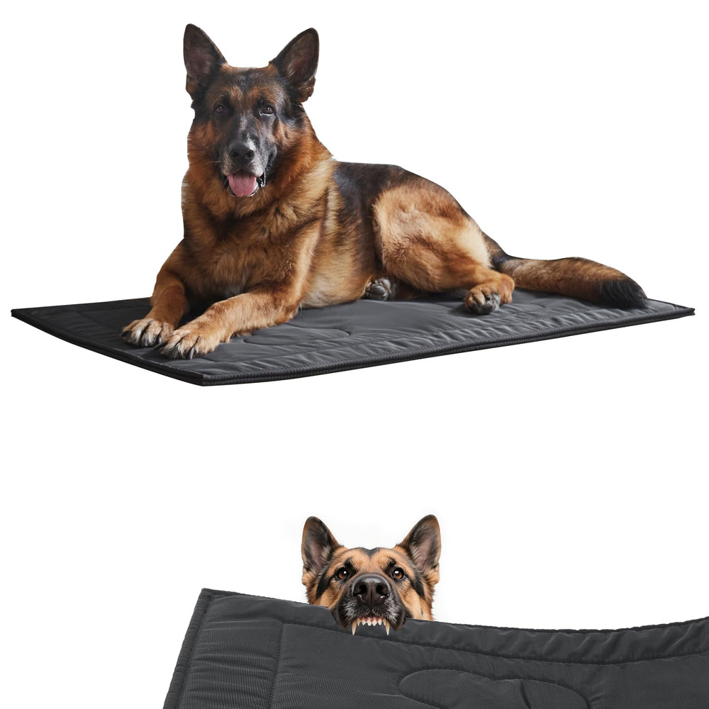 Couzssyhi cama para jaula a prueba de mordidas ofrece descanso seguro para perros activos.