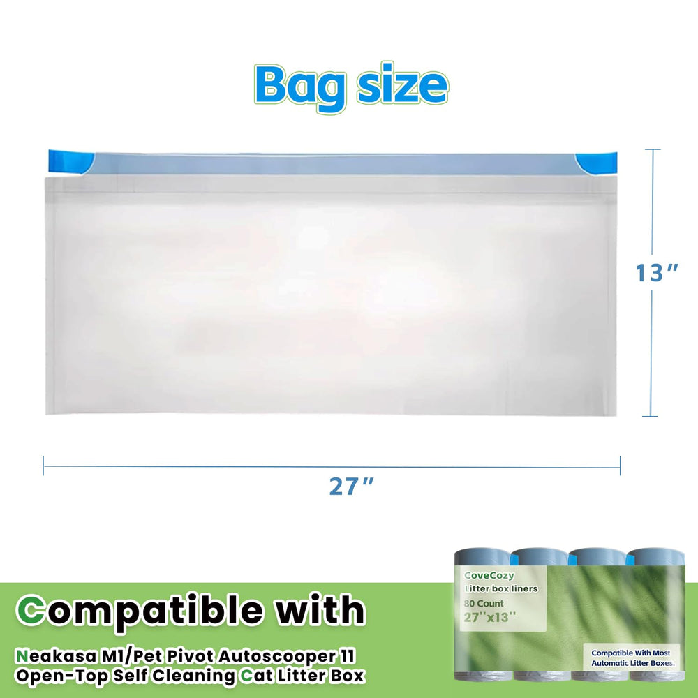 CoveCozy bolsas para Pet Pivot Autoscooper 11 con cordón para sellado seguro.