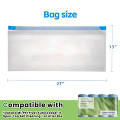 CoveCozy bolsas para Pet Pivot Autoscooper 11 con cordón para sellado seguro.