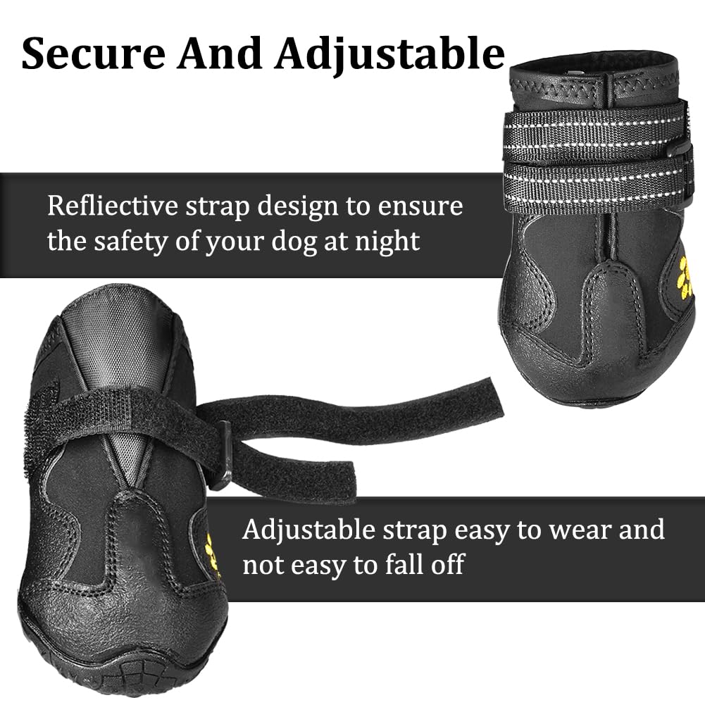 covertsafe-botas-perro-ajustables-reflectantes con ajuste seguro y visibilidad nocturna