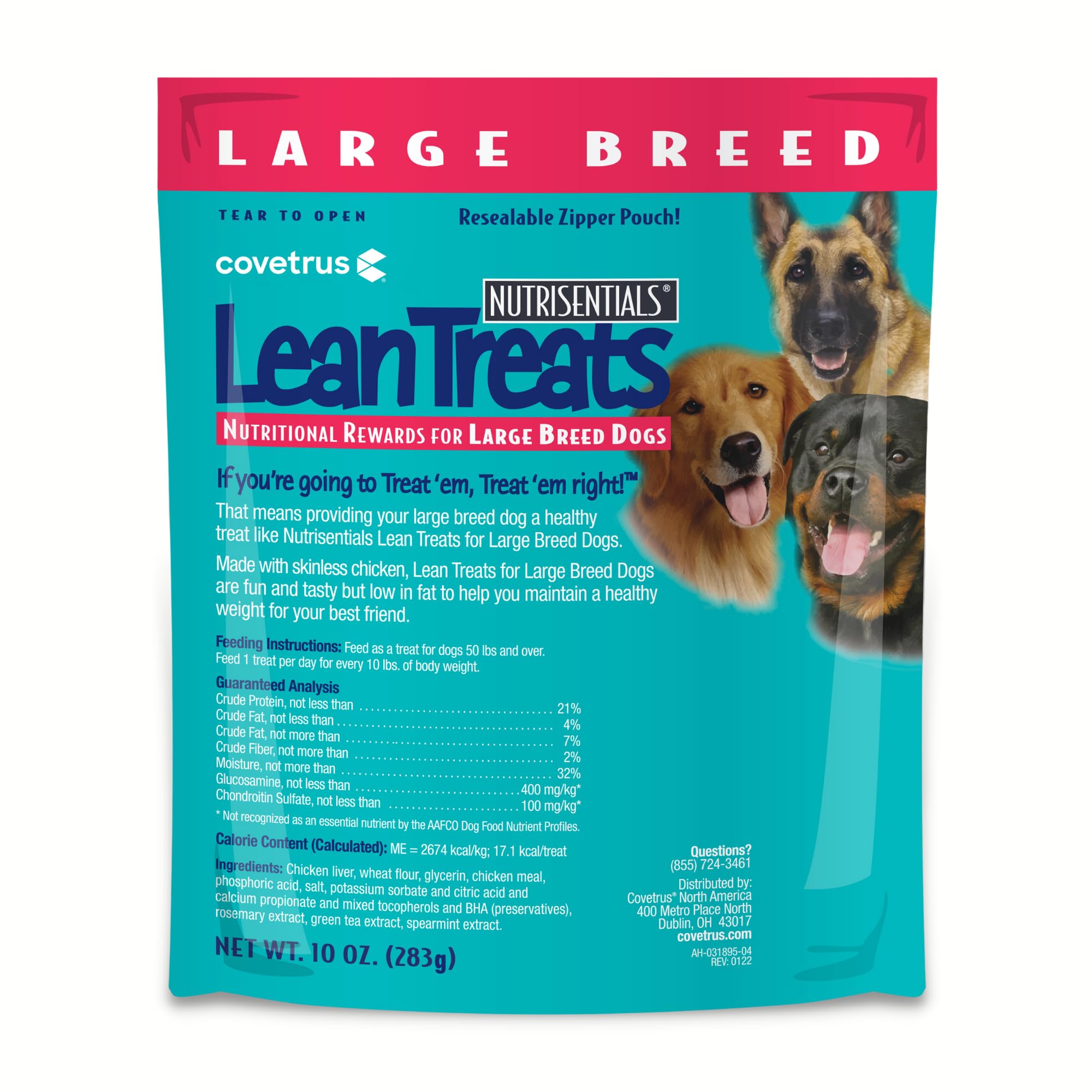Covetrus Butler Lean Treats, bajo en grasa y sodio, snack para perros grandes