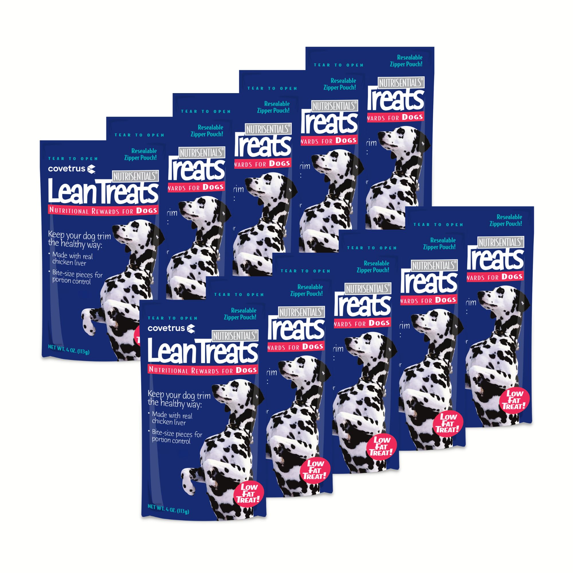 Covetrus Nutrisential Lean Treats, presentación de 10 piezas para control de porciones.