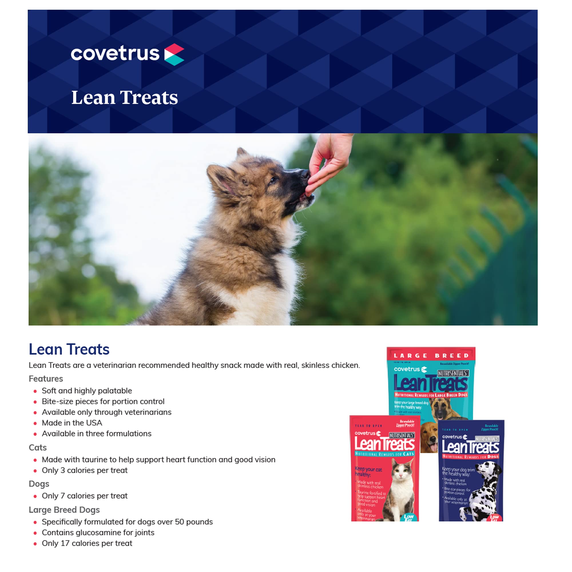 Covetrus Nutrisential Lean Treats textura blanda facilita la masticación