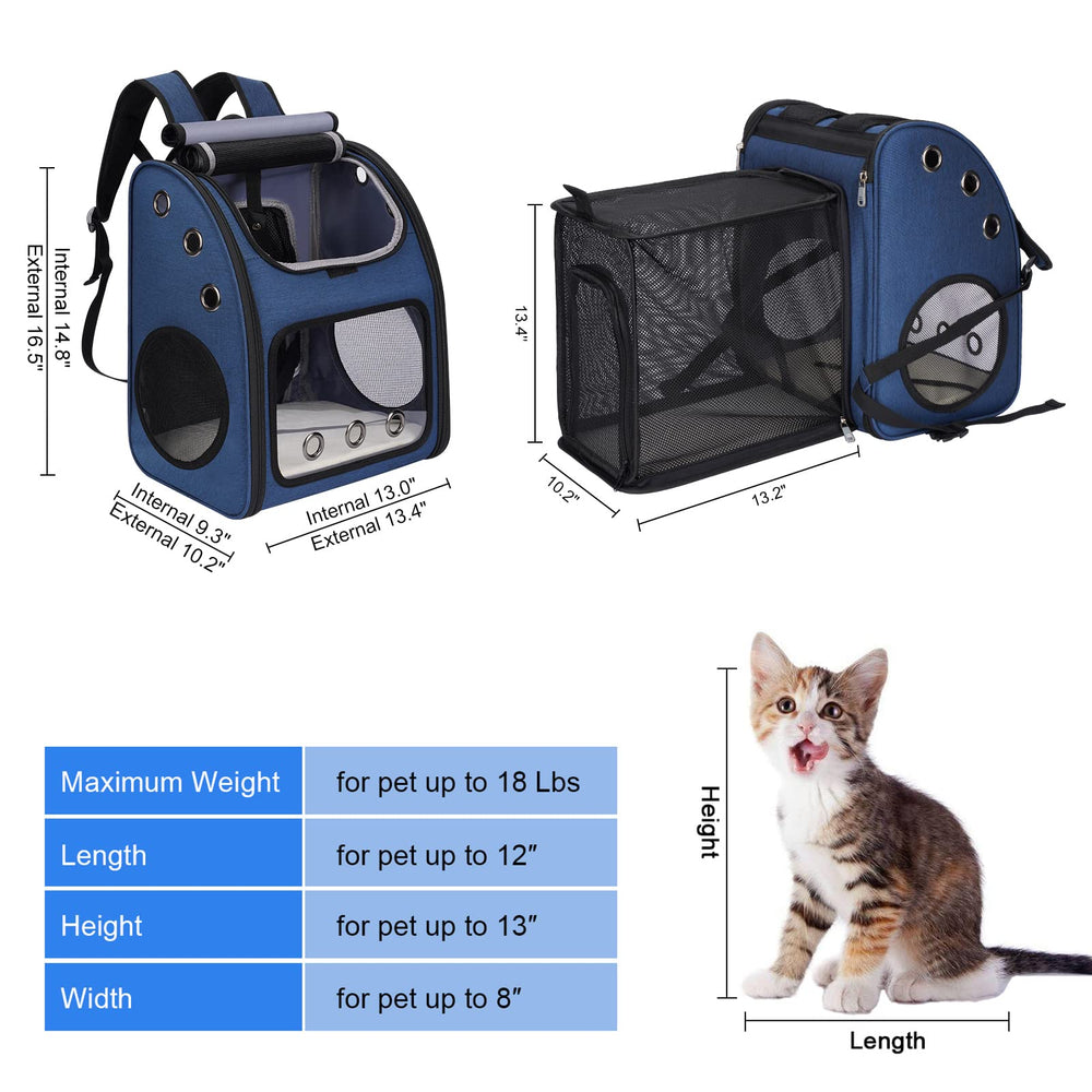 COVONO Expandible trasero ofrece más espacio para la mascota.