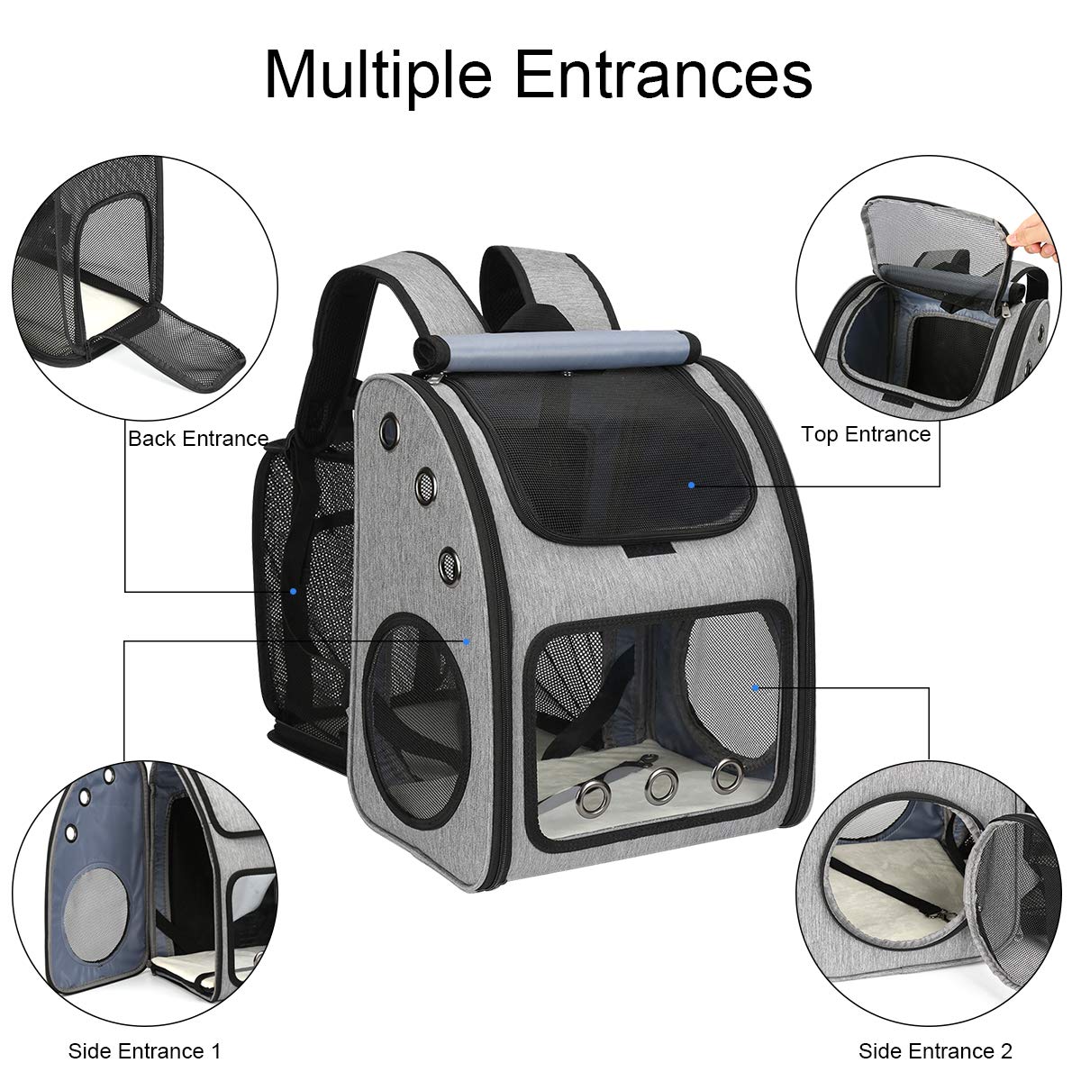 Mochila COVONO ergonómica con acolchado y correas para hombros.