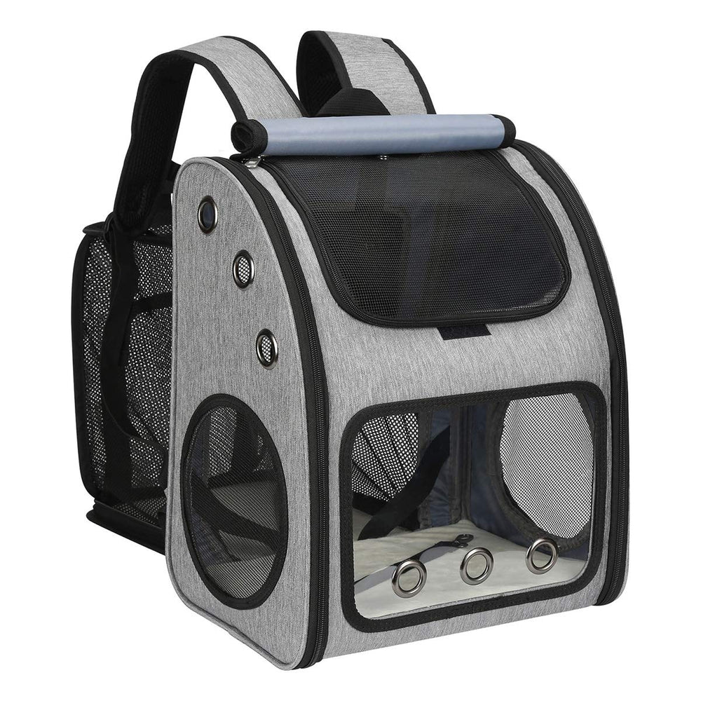 Mochila COVONO para mascotas con expansión interior para más comodidad y movimiento.