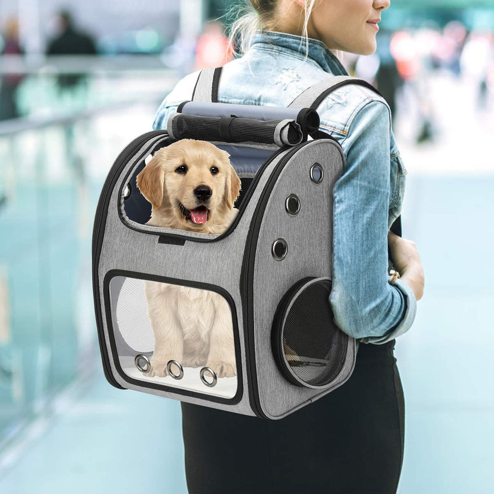 Mochila COVONO ideal para viajar y caminar con mascotas pequeñas.