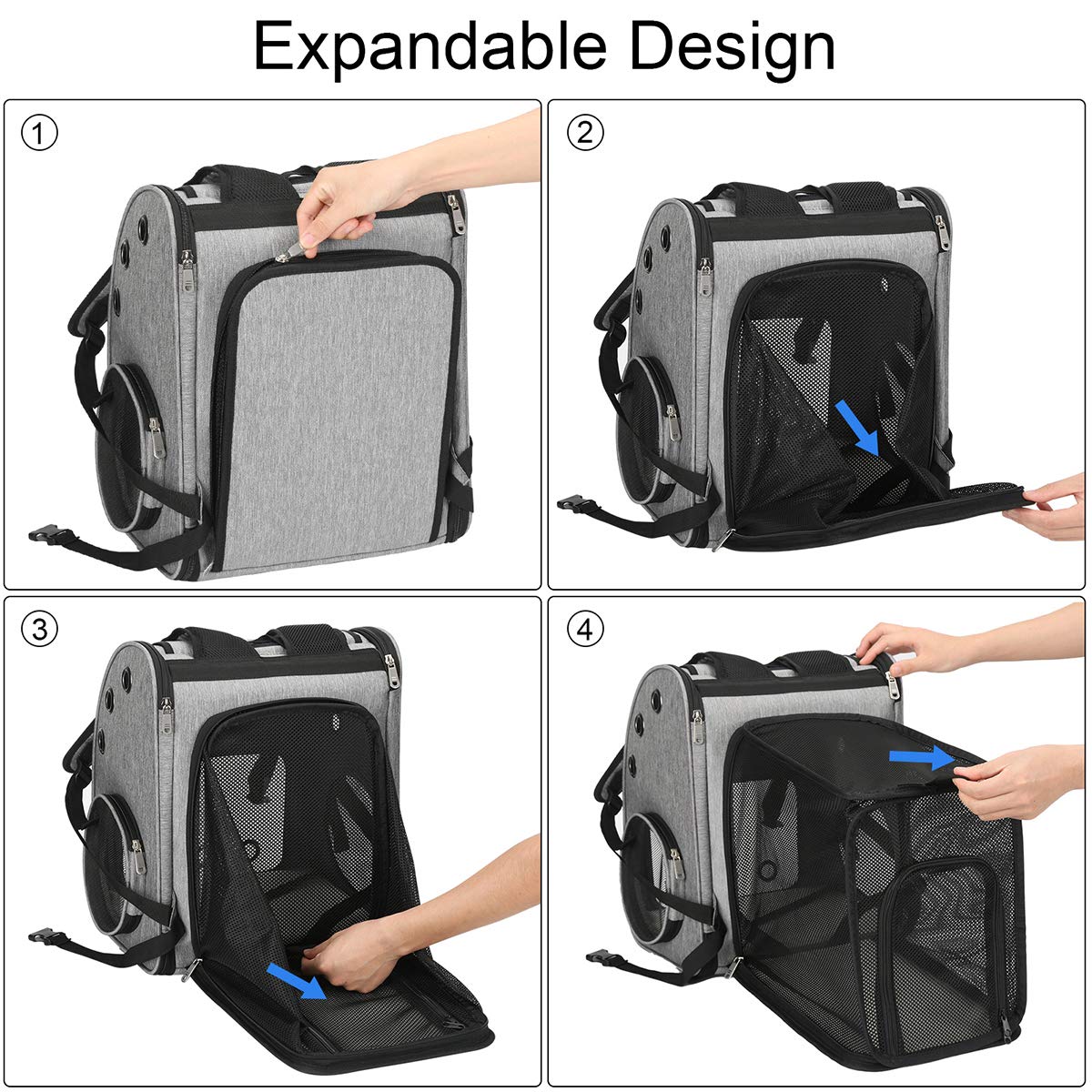 Mochila COVONO talla adecuada basada en medidas para ajuste óptimo.