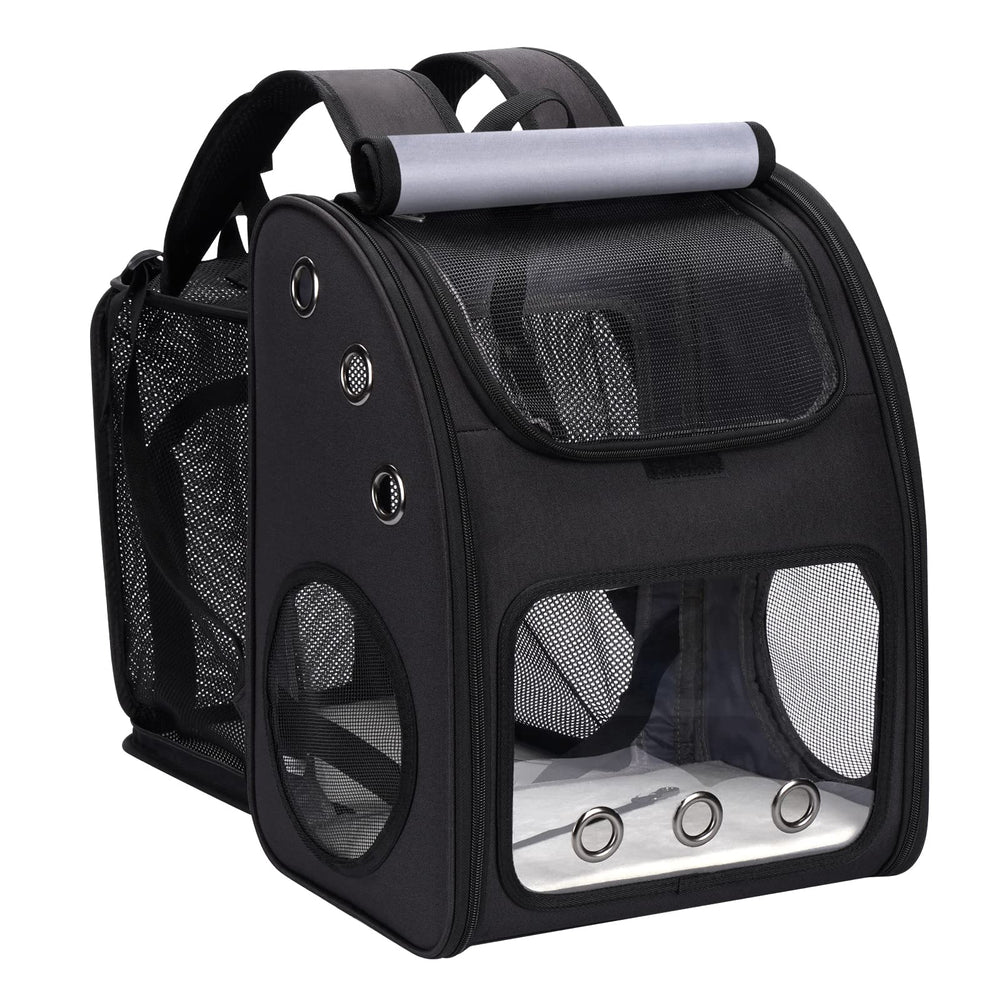 Covono mochila porta-mascotas: expansión trasera para más comodidad.