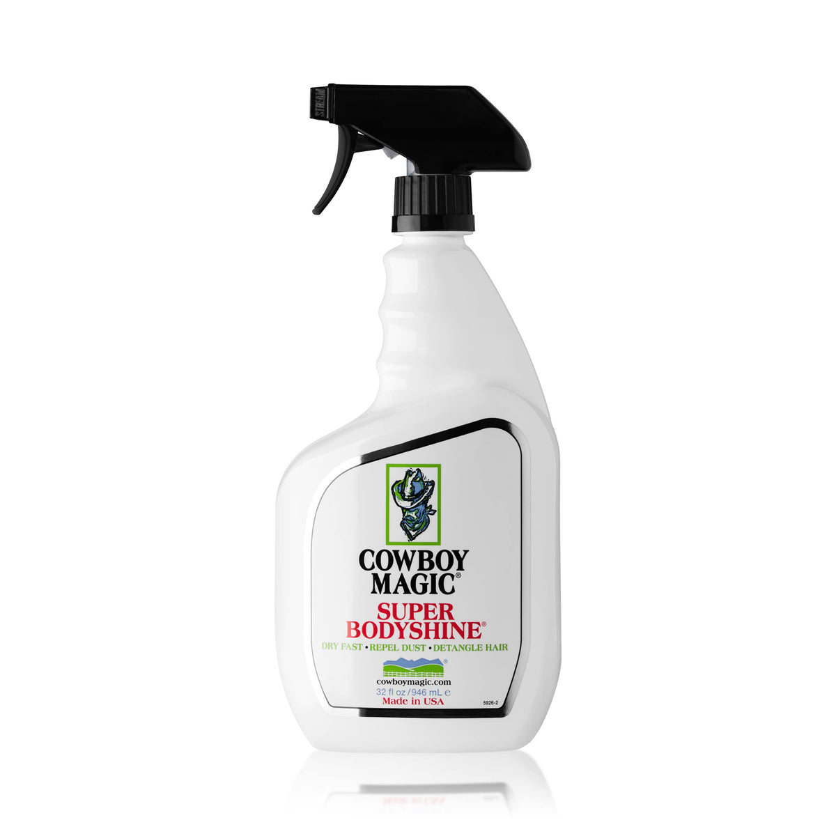 Cowboy Magic Super Bodyshine spray brillo para pelaje radiante y fácil de peinar.