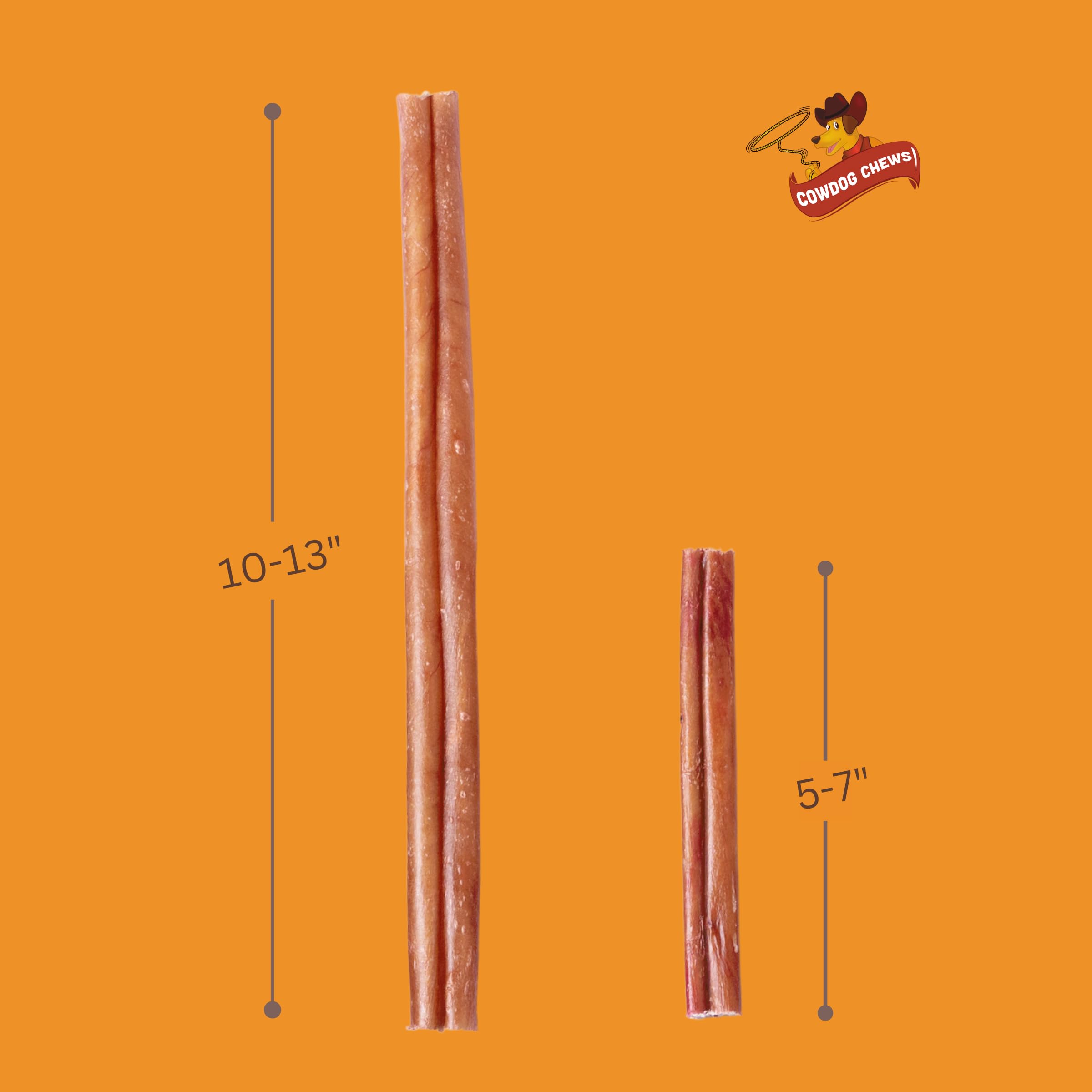 Cowdog Chews palitos de ternera de larga duración para perros grandes.