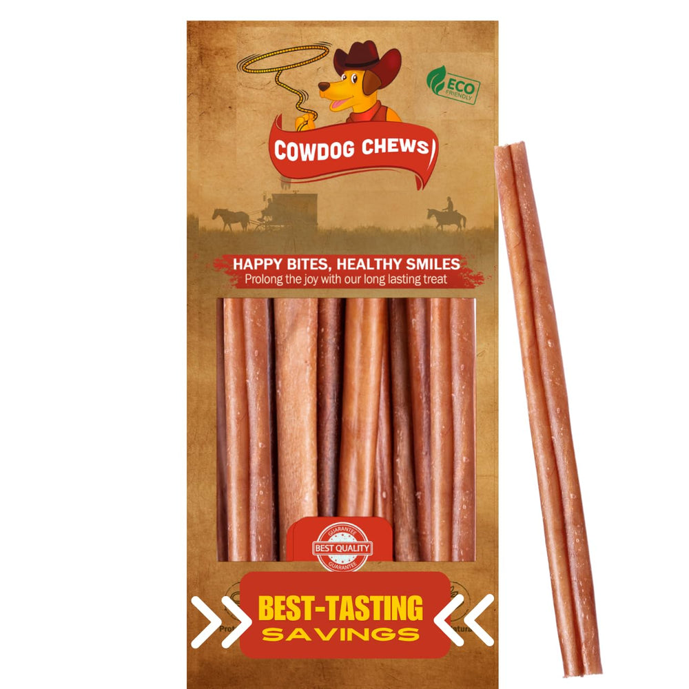 Cowdog Chews palitos de ternera sin olor para masticación prolongada.