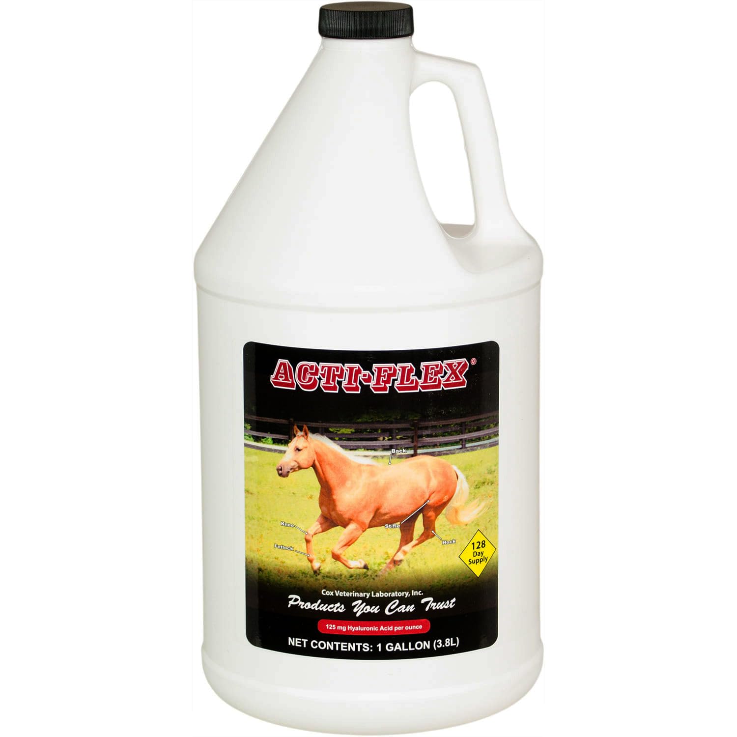 Cox Veterinary Acti-Flex en botella, ideal para apoyar la salud articular de caballos.