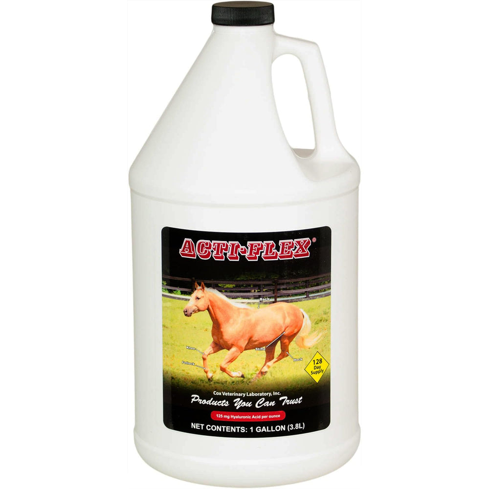 Cox Veterinary Acti-Flex en botella, ideal para apoyar la salud articular de caballos.