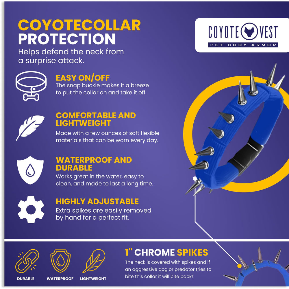 CoyoteVest detalle de picos de acero, durabilidad para uso diario.