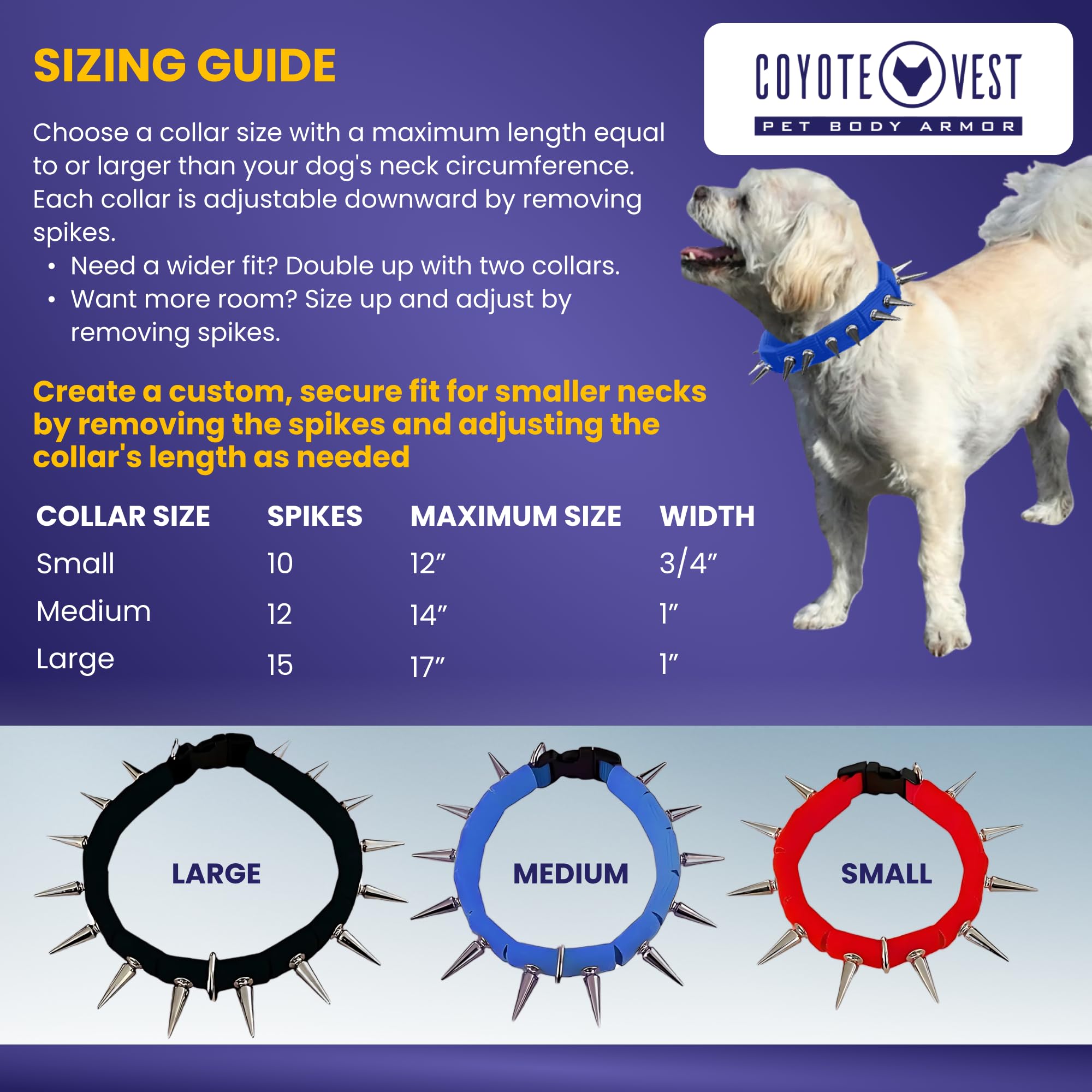 CoyoteVest diseño con picos brillantes, apariencia distintiva y protección.
