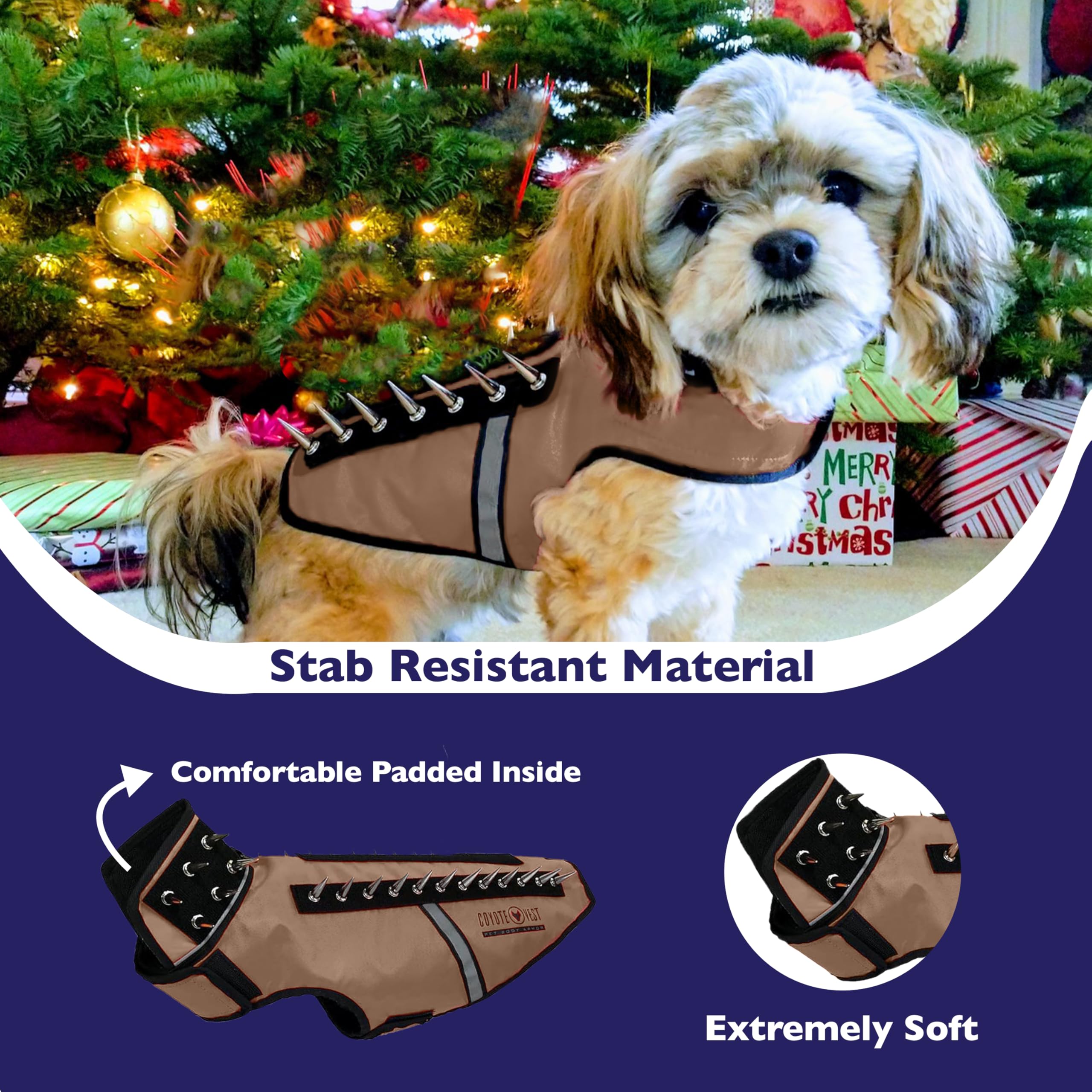SpikeVest de CoyoteVest con arnés y cintas de ajuste seguras.
