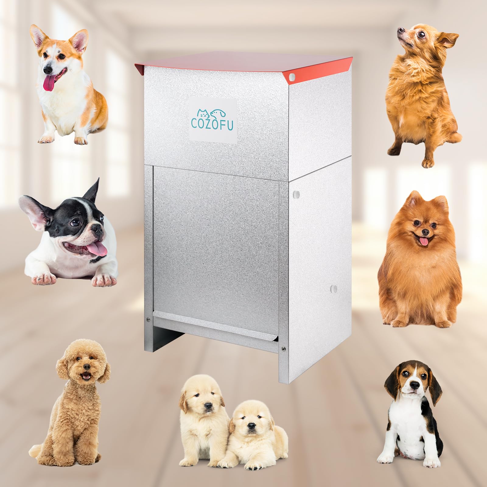 COZOFU Dispensador para todo tipo de razas, cómodo para grandes y pequeños.