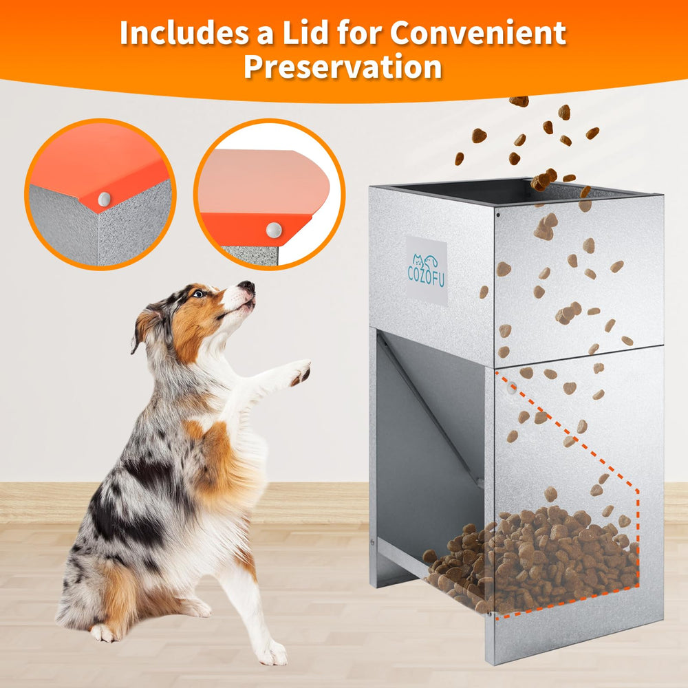 COZOFU Comedero para perro, capacidad 25 libras, ideal para sesiones prolongadas.