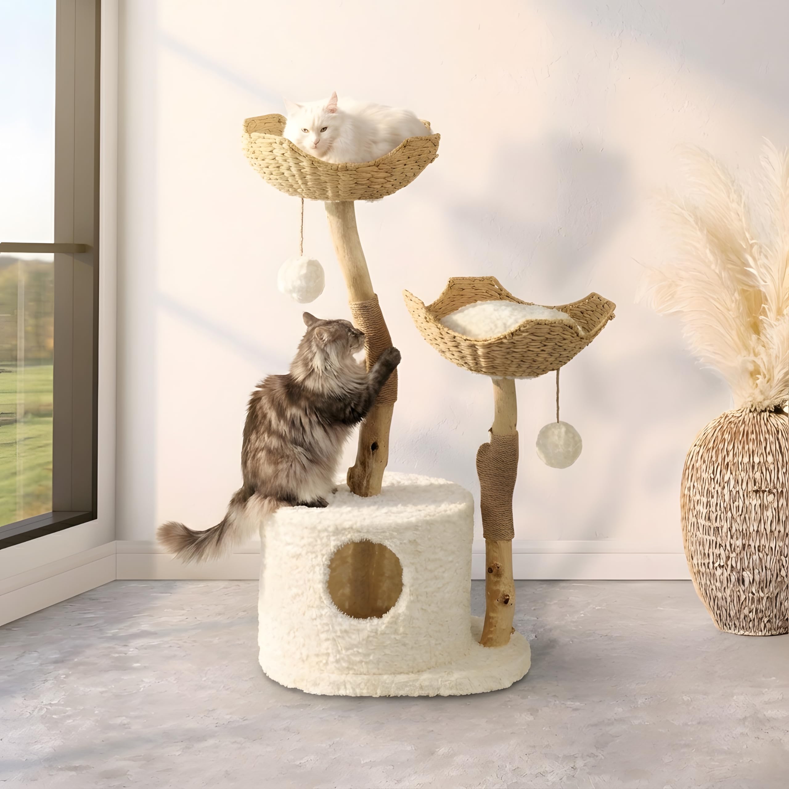 COZY & FETCH plataformas-niveles, diseño modular para múltiples gatos.