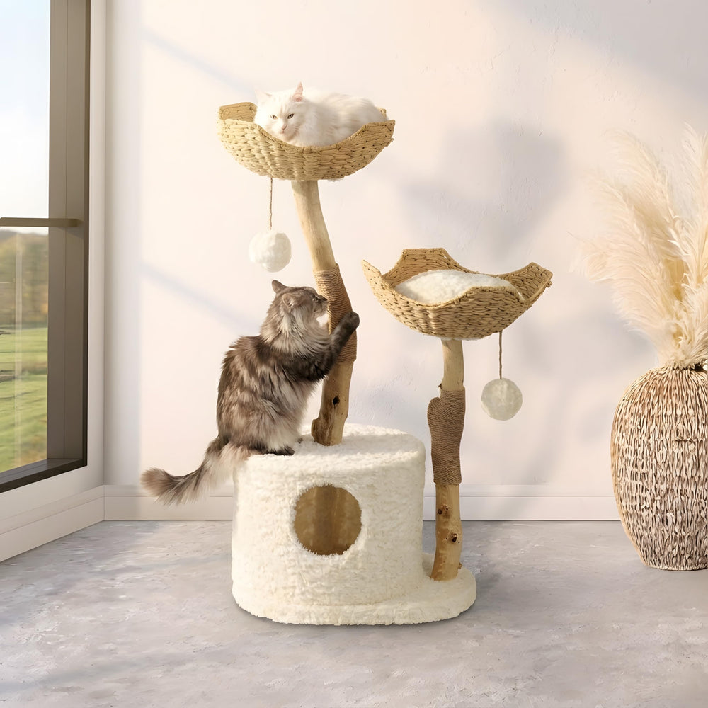 COZY & FETCH plataformas-niveles, diseño modular para múltiples gatos.