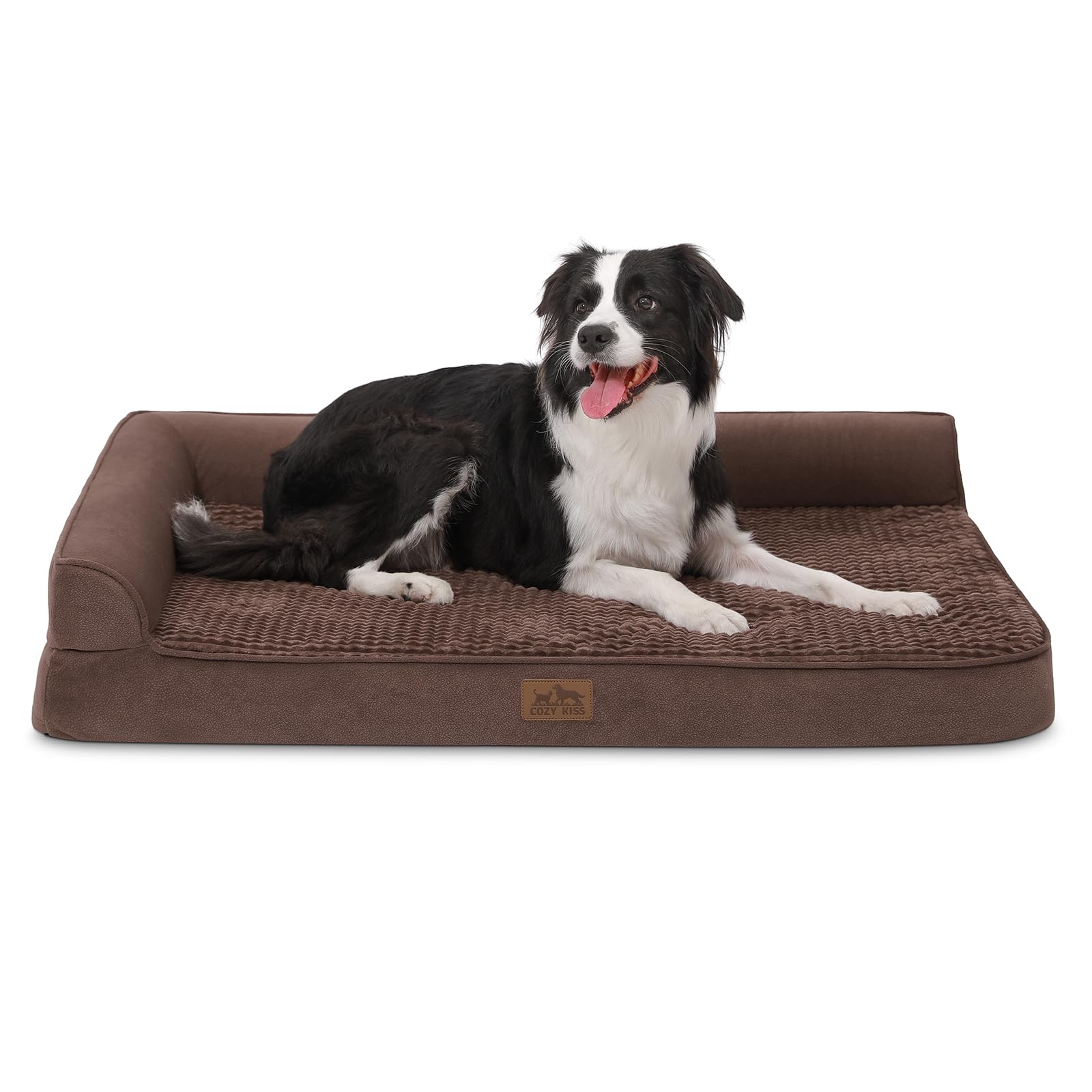 COZY KISS Cama ortopédica para perro grande con espuma de alta densidad que apoya articulaciones.