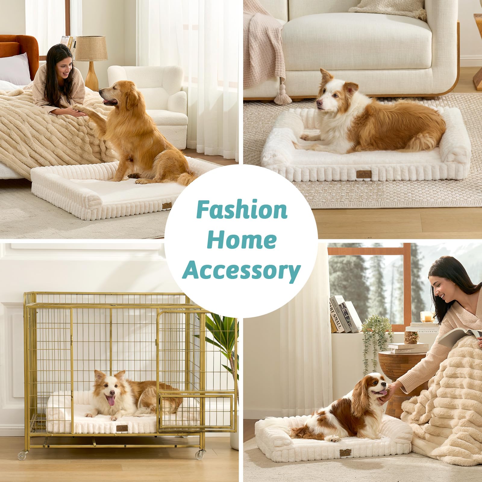 COZY KISS cama para perro pequeño, funda desmontable facilita la limpieza.