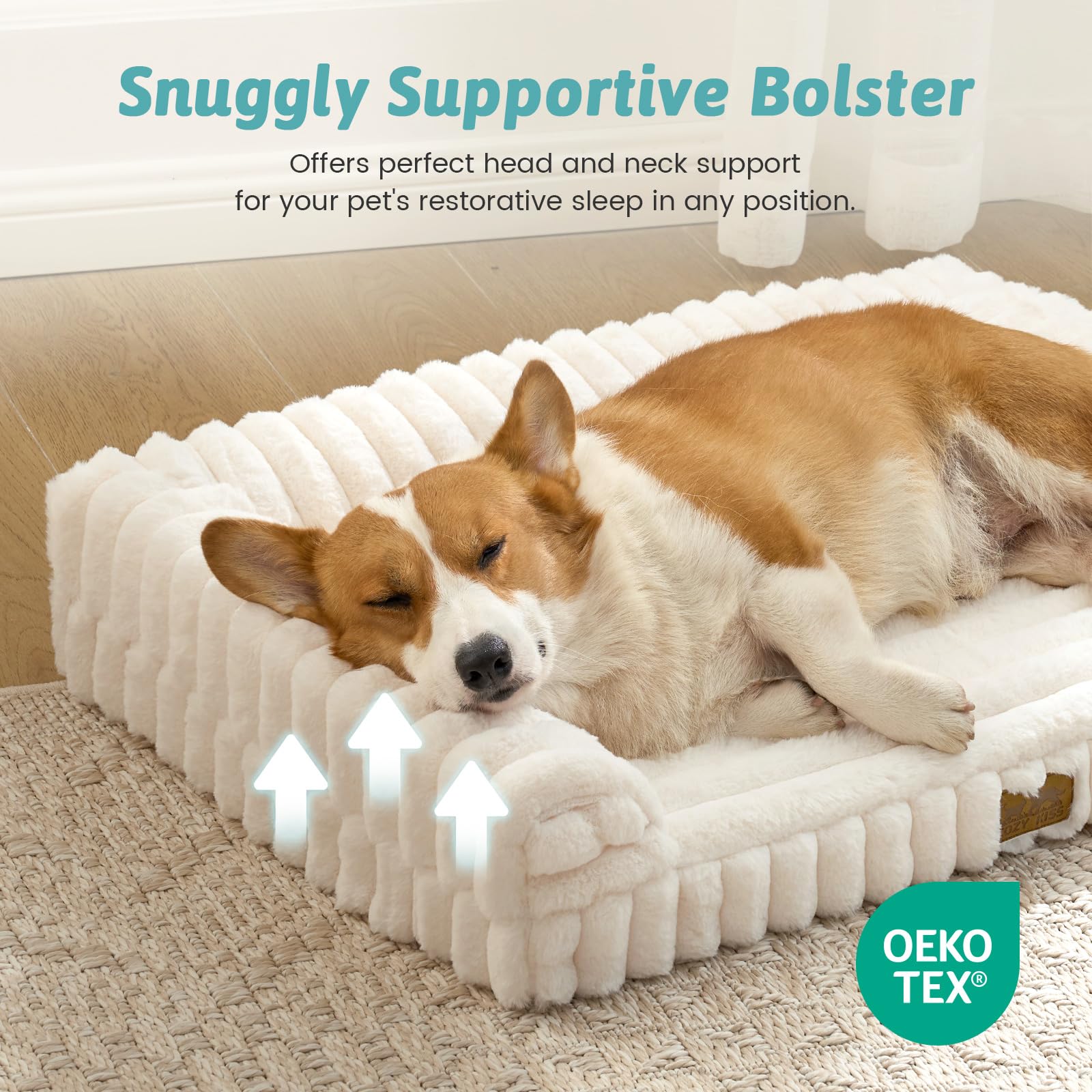 COZY KISS cama 30x20x6 pulgadas, tamaño ideal para perros pequeños.