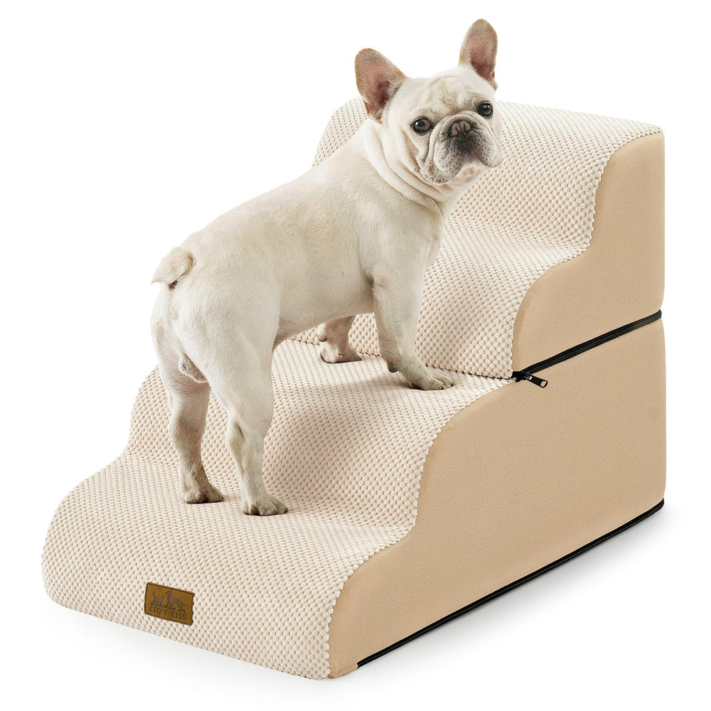 COZY KISS escaleras para perros, 4 peldaños curvos, uso cómodo para cachorros