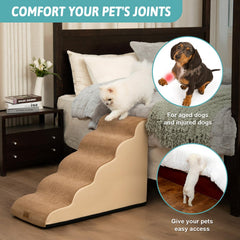 COZY KISS escalera para perro, funda lavable y capa impermeable, fácil limpieza.
