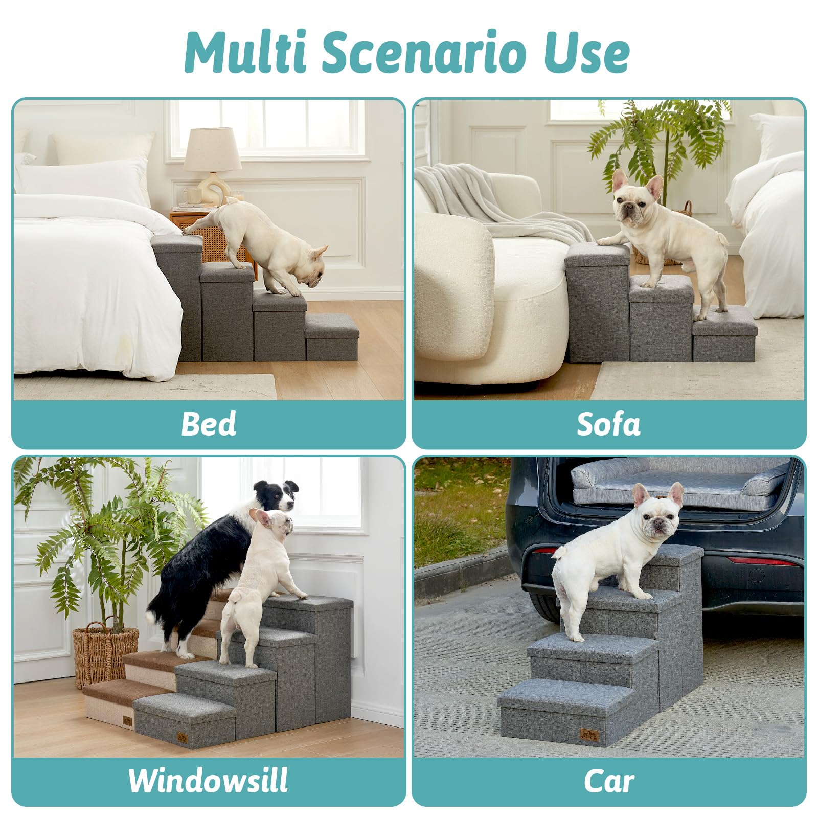 COZY KISS soporta mascotas hasta 180 libras con seguridad