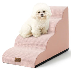 COZY KISS escalera curva para perros junto al sofá, soporte cómodo para subir