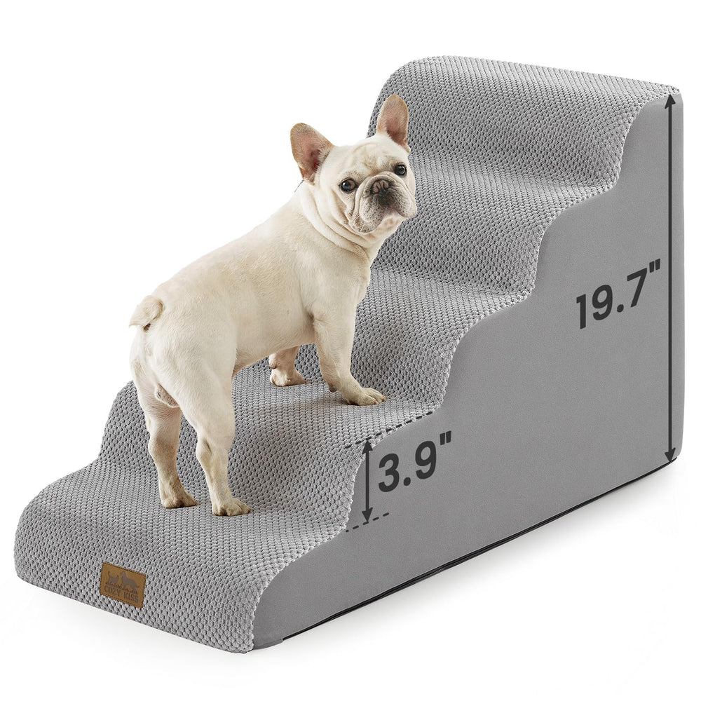 Escaleras COZY KISS para perros pequeños con 5 escalones para subir al sofá