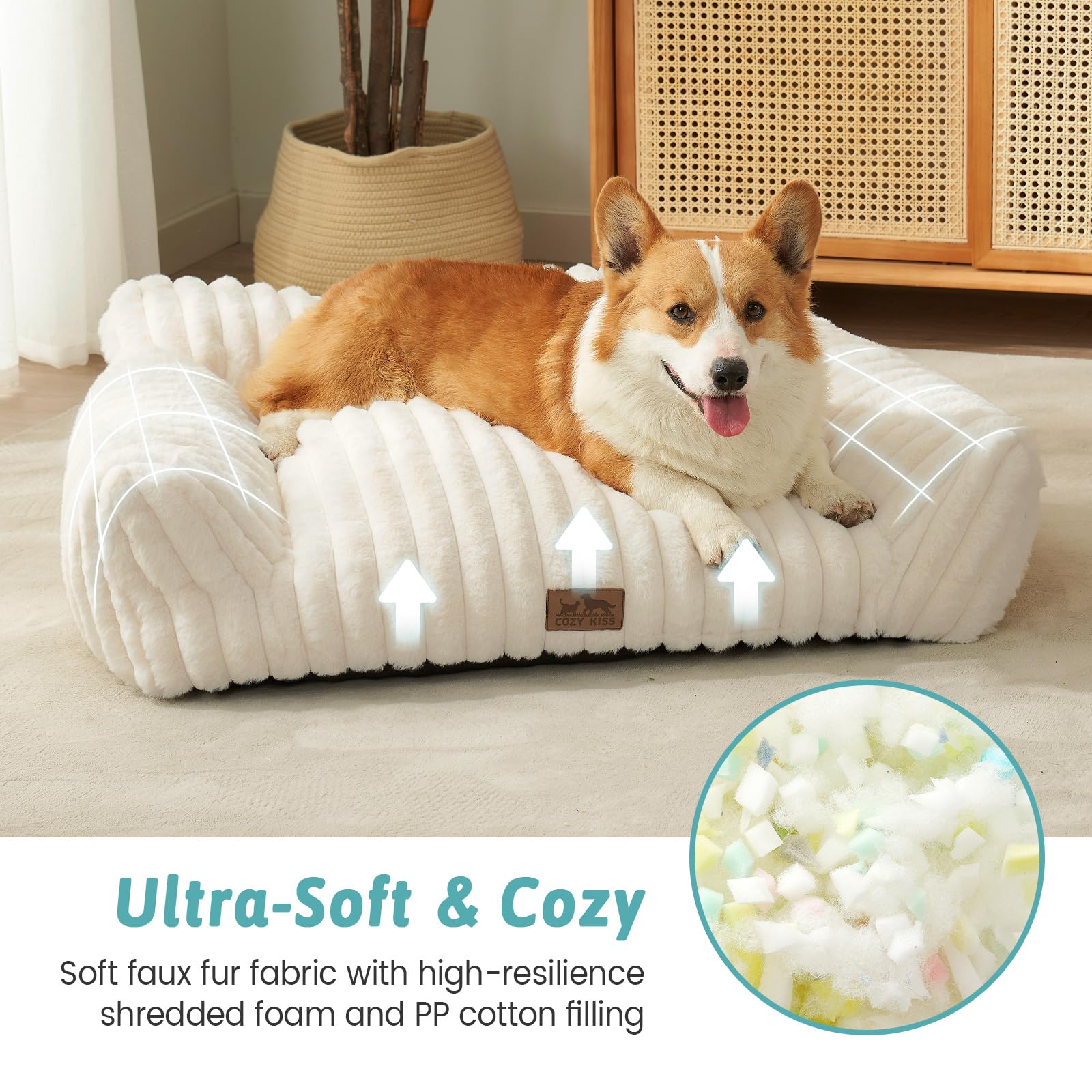 COZY KISS Sillón Gato: soporte triple-lados para cuello y cabeza relajados.