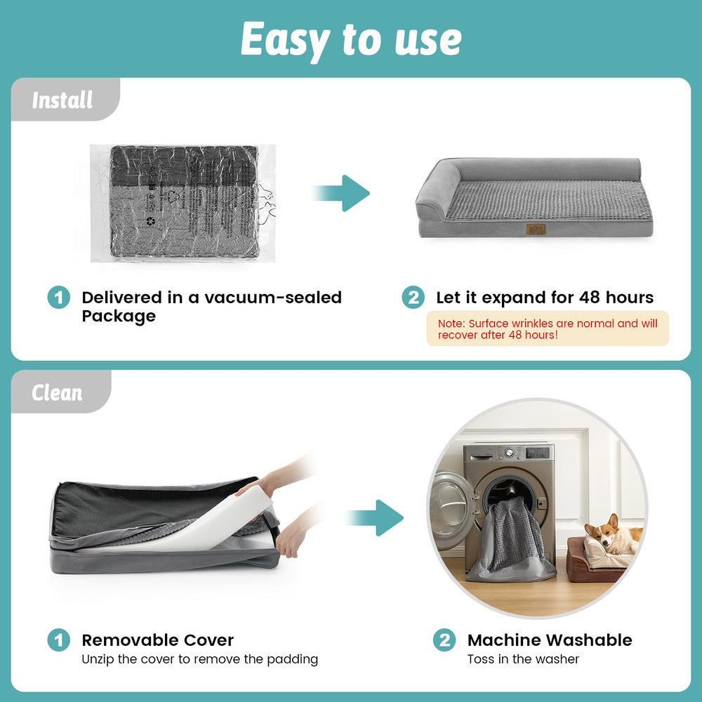 COZY KISS uso interior y exterior, cama versátil para perros gris