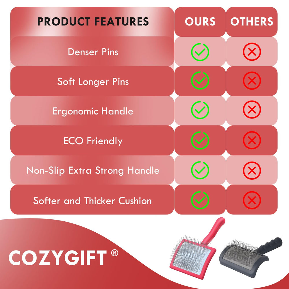 COZYGIFT diseño de madera ergonómico para cuidado del pelo
