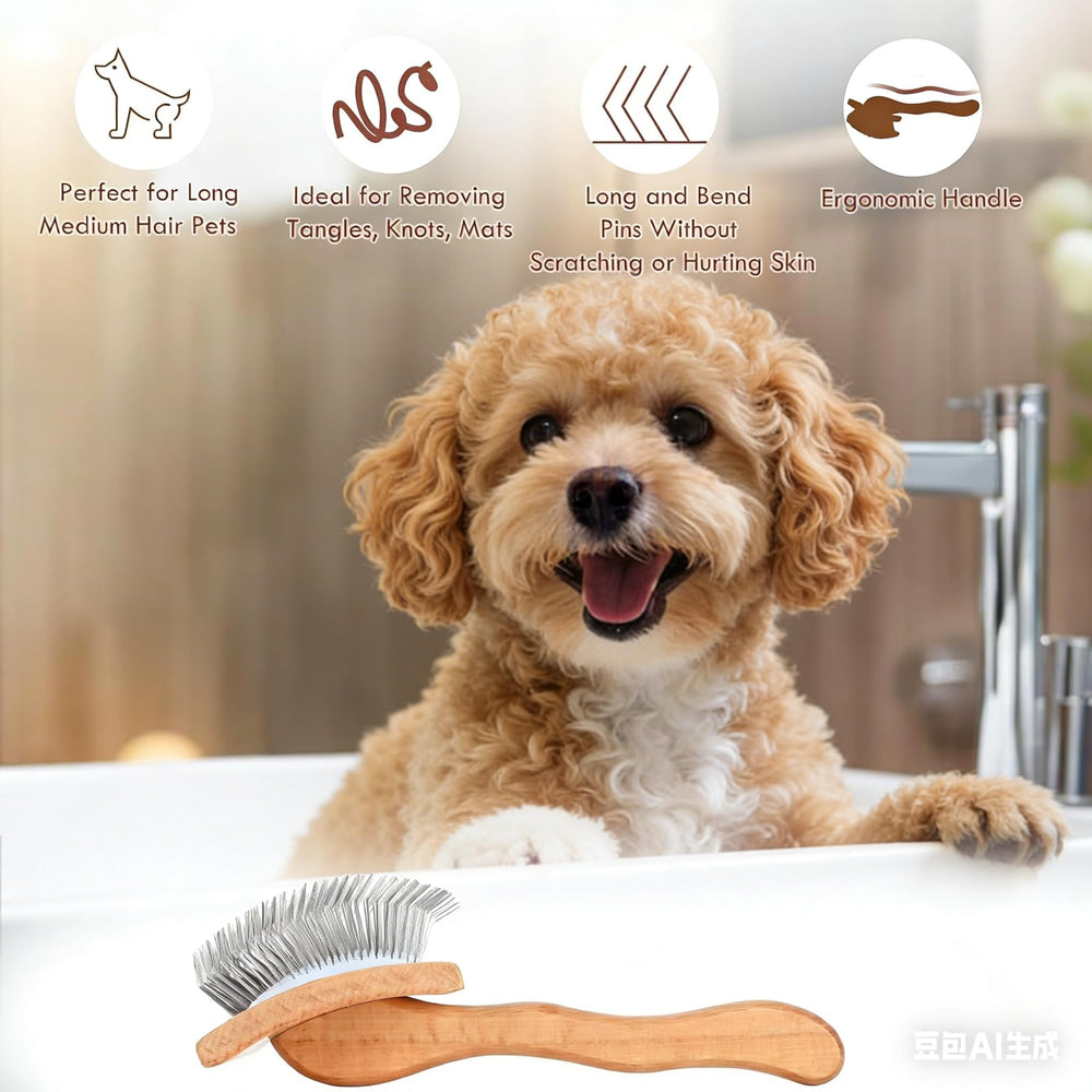 COZYGIFT kit grooming de 3 piezas para pelaje grueso, facilita el mantenimiento diario.