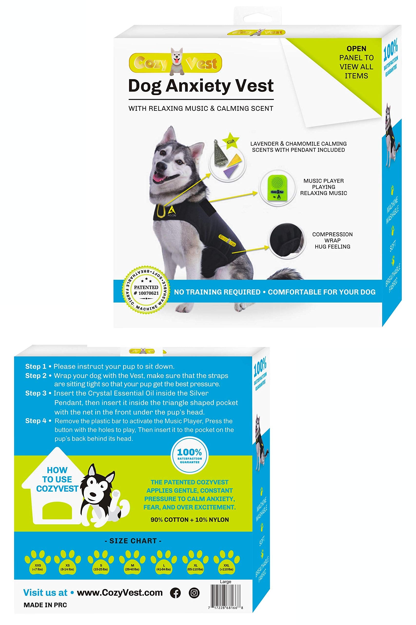 Ajuste fácil de CozyVest para presión adecuada y uso diario.