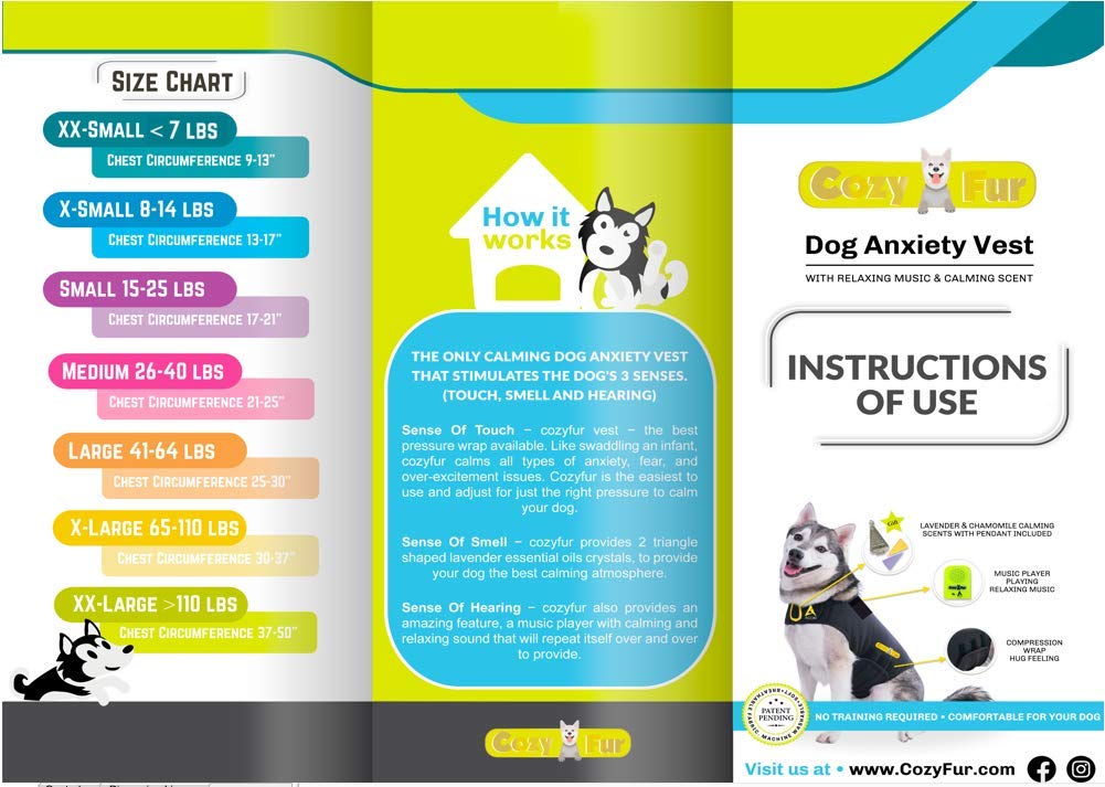 CozyVest calma instantánea sin entrenamiento: fácil de colocar y relajar al instante