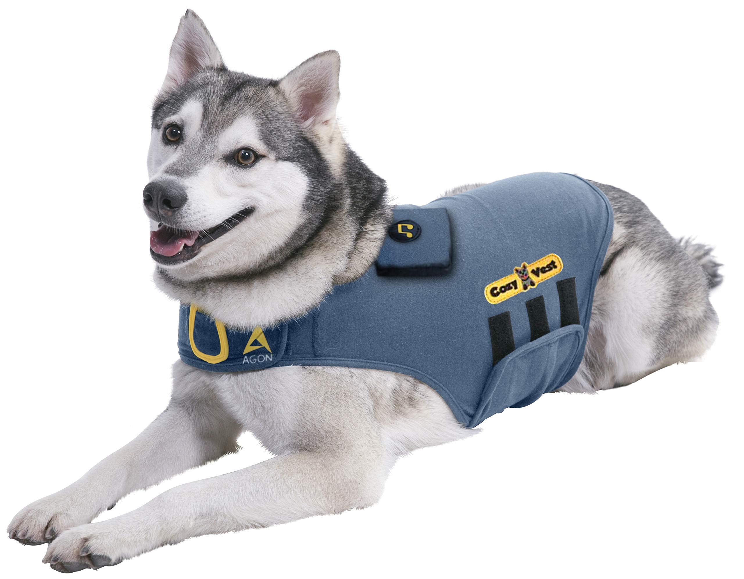 CozyVest chaleco con altavoces integrados: música relajante para perros durante la salida