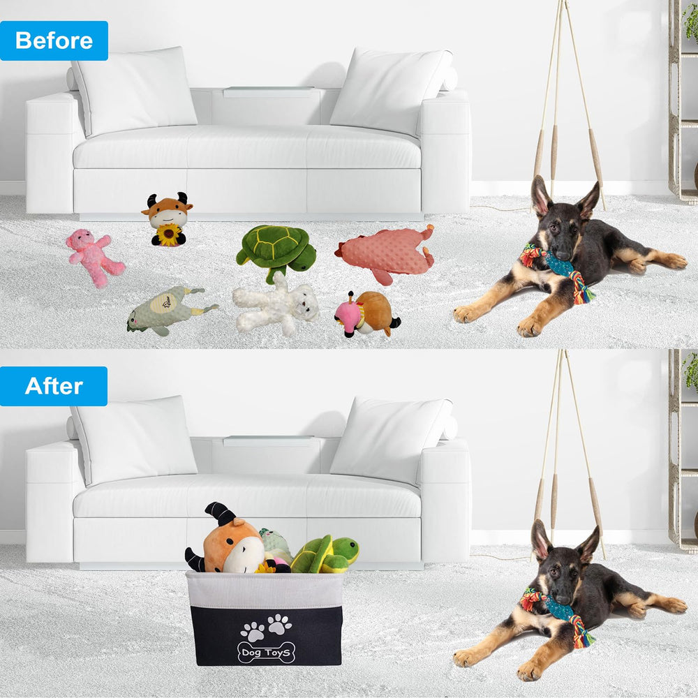 CPAKOWLGOO cesto-juguetes-perro-grande-durable y fácil de limpiar.