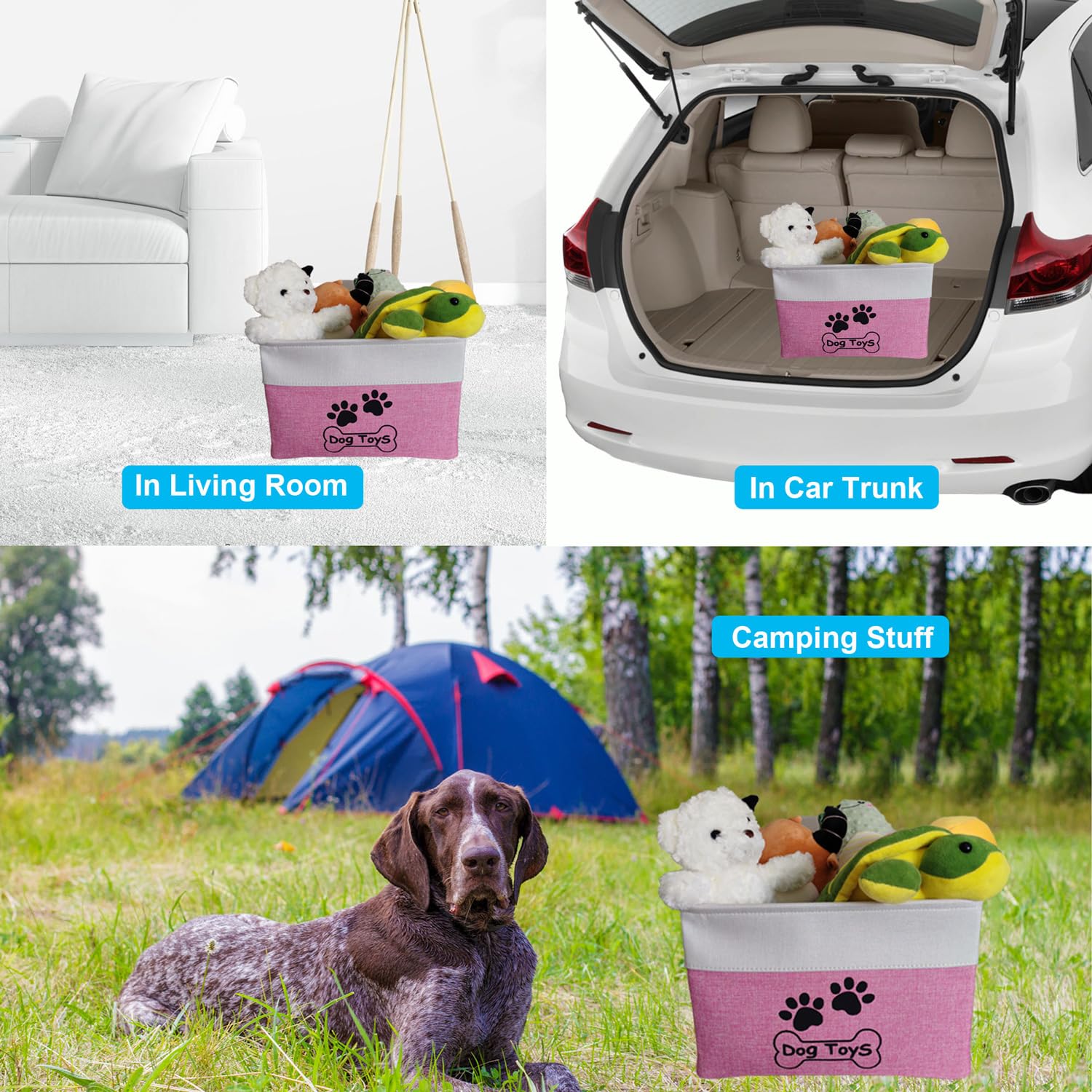 CPAKOWLGOO cesta-juguetes-perro-interior-eva-poliester facilita limpieza y durabilidad diaria.