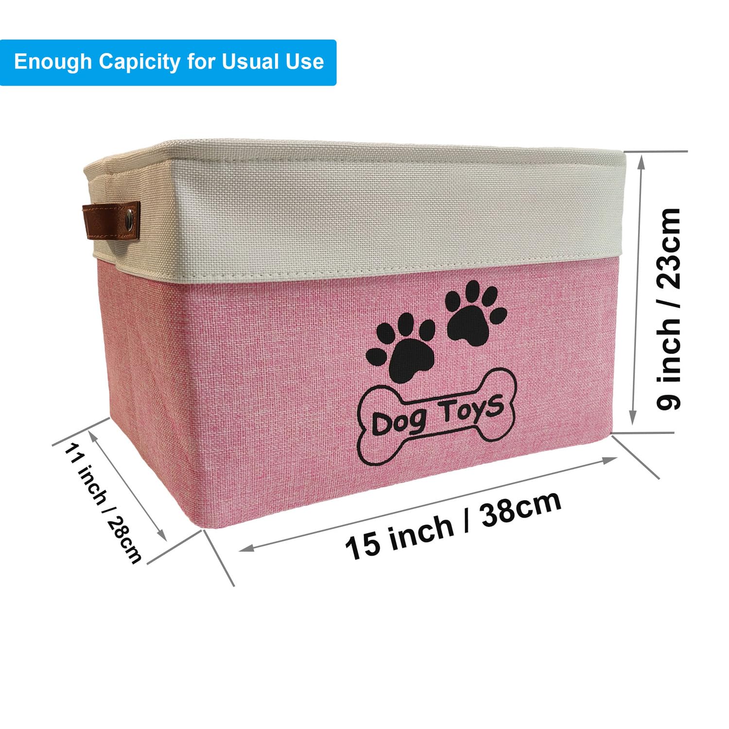 CPAKOWLGOO cesta-juguetes-perro-uso-multiplo sirve para juguetes, mantas y accesorios.