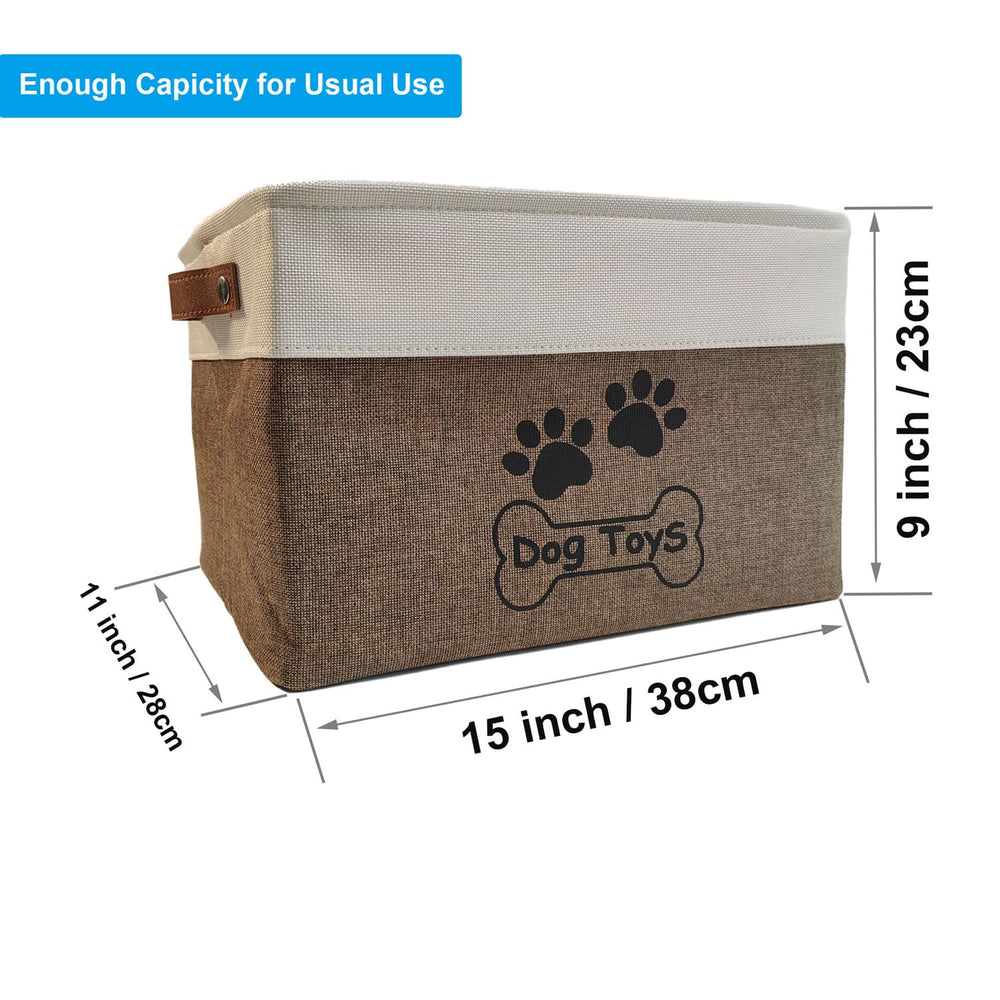CPAKOWLGOO Cesto de juguetes para perros con apertura simple, práctico para cargar.