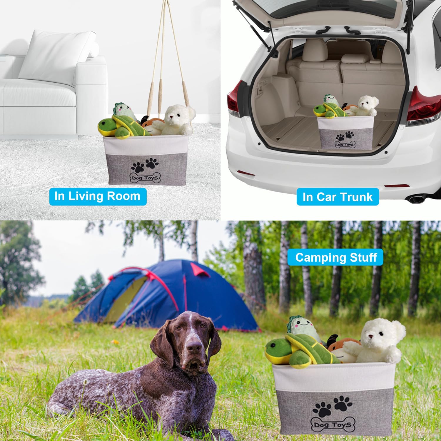 CPAKOWLGOO cesto decorativo para organización de accesorios de mascotas