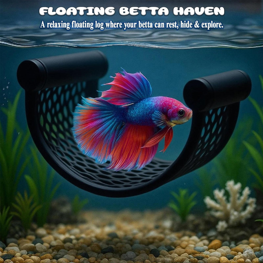 Accesorio negro para acuario, diseño discreto que se integra con fondos oscuros.