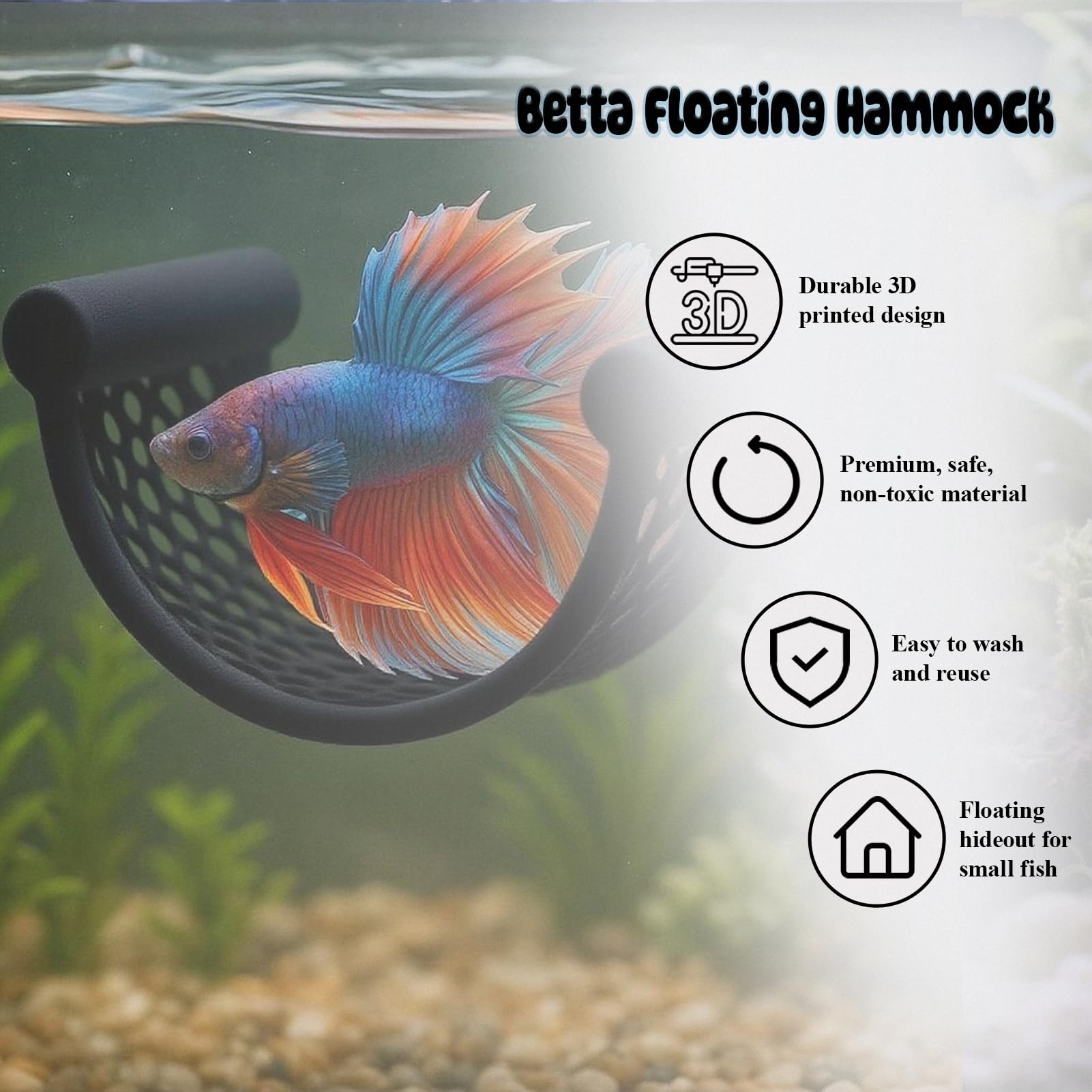 Atractivo de fondo oscuro realza el aspecto moderno del acuario con CPLIKE.