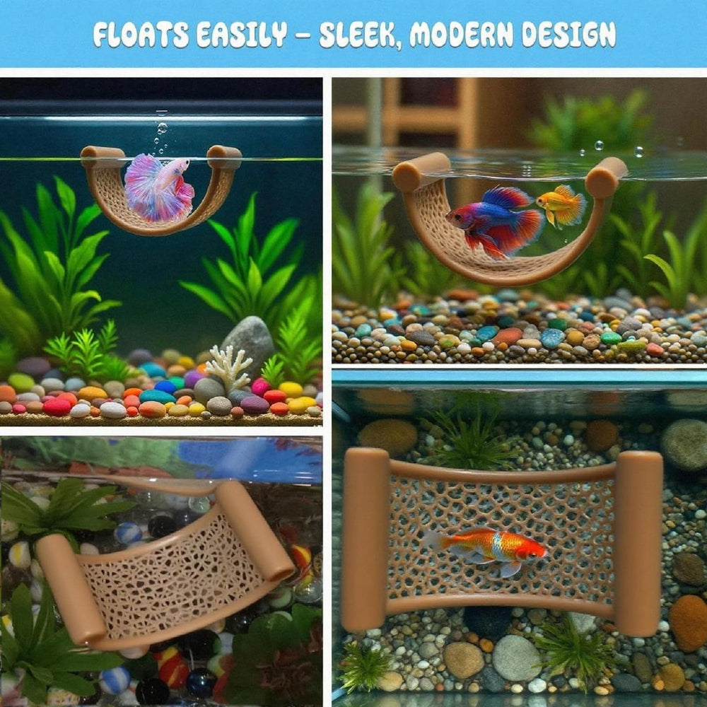 Percha natural CPLIKE para bettas, descanso cómodo junto a la superficie.
